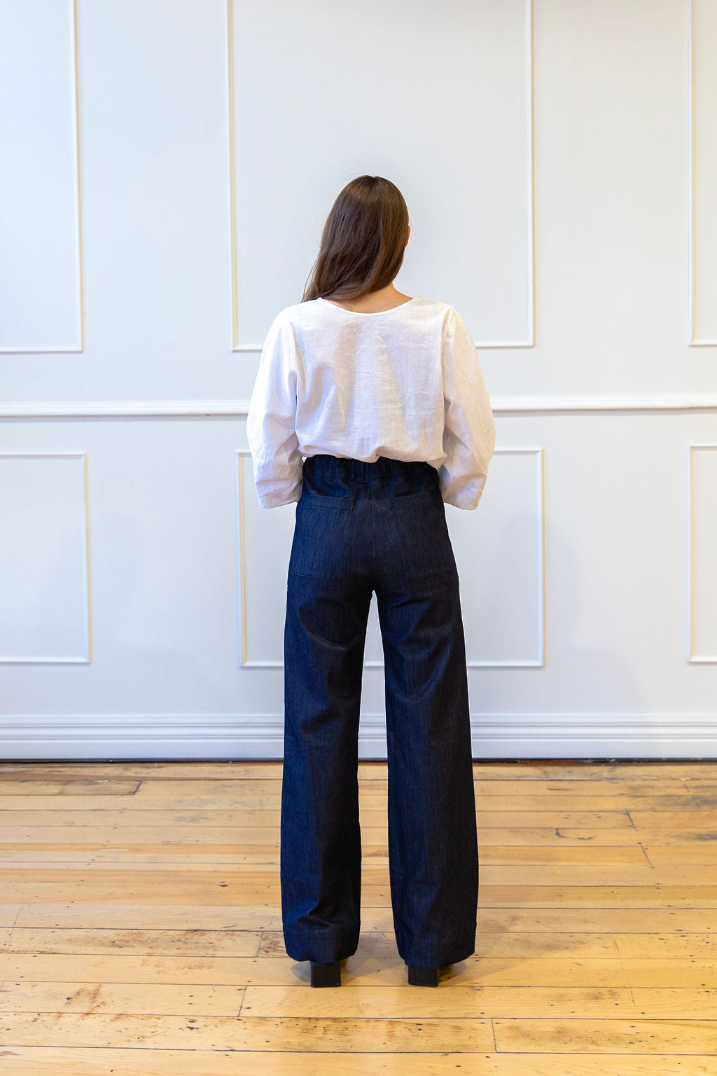 Long Sailor Pant - Black Organic Denim